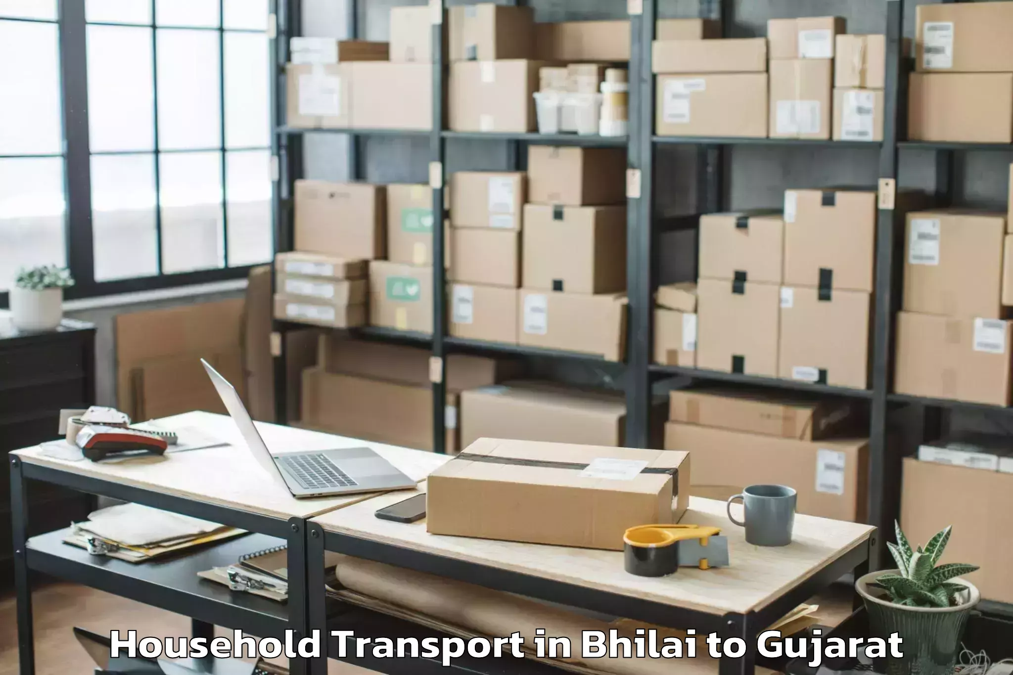 Reliable Bhilai to Chhota Udaipur Household Transport